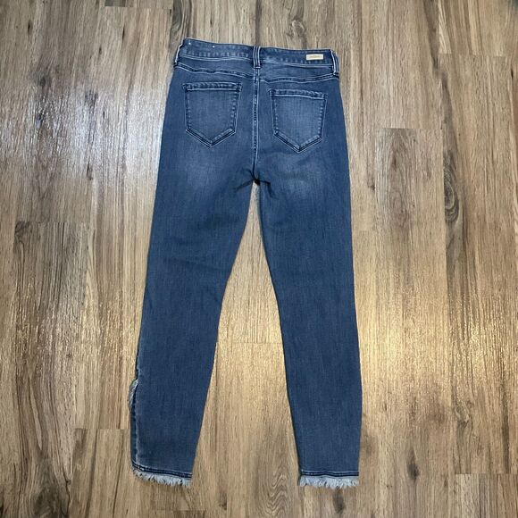 Liverpool Jeans Abby Crop Ibiza Skinny Scalloped Hem Stretch Blue Womens Size 4 - Picture 8 of 11